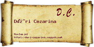 Déri Cezarina névjegykártya